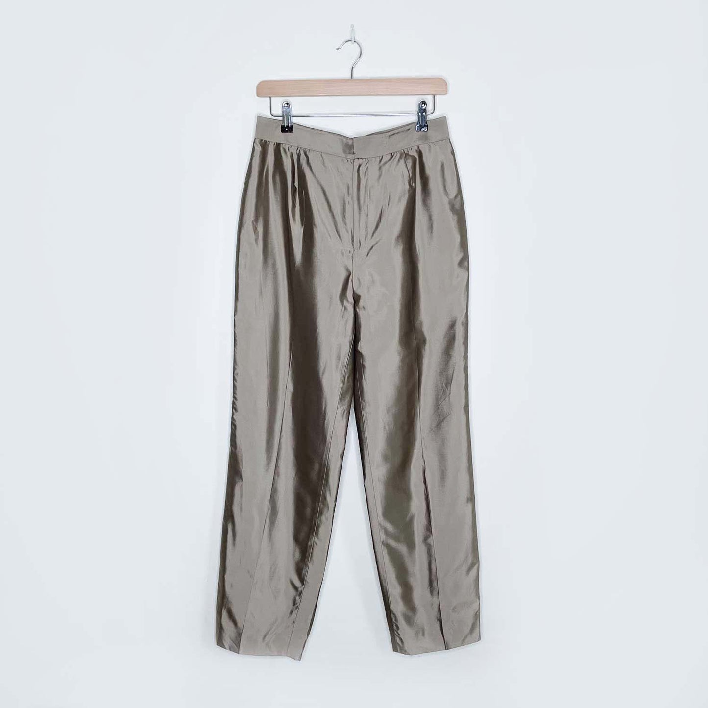 INC 100% silk gold tapered trouser - size 8