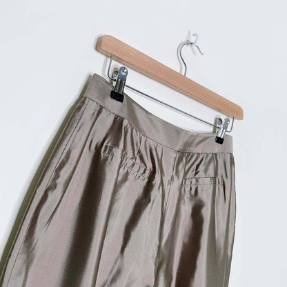 INC 100% silk gold tapered trouser - size 8