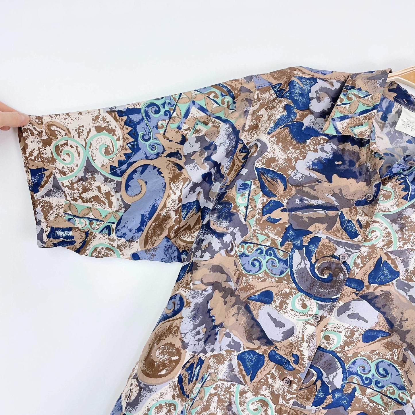 vintage 100% silk cabana shirt