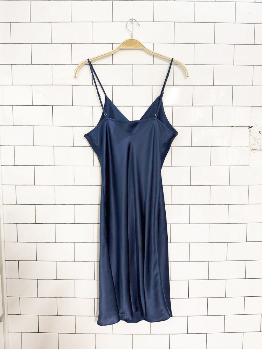 silksilky 100% silk slip mini dress - good market thrift store