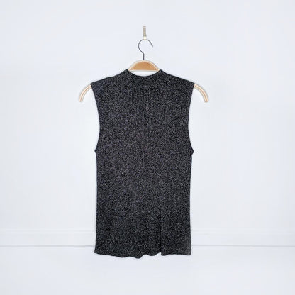 vintage 00s classique col. silver knit top