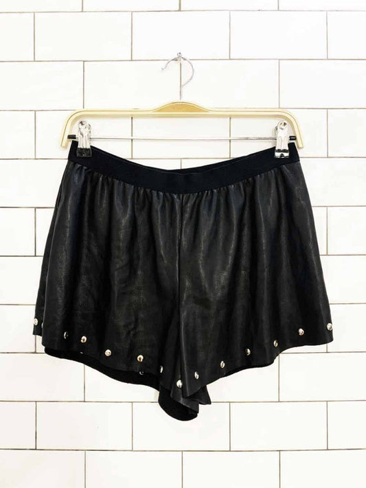 sisley faux soft leather studded shorts - good market thrift store
