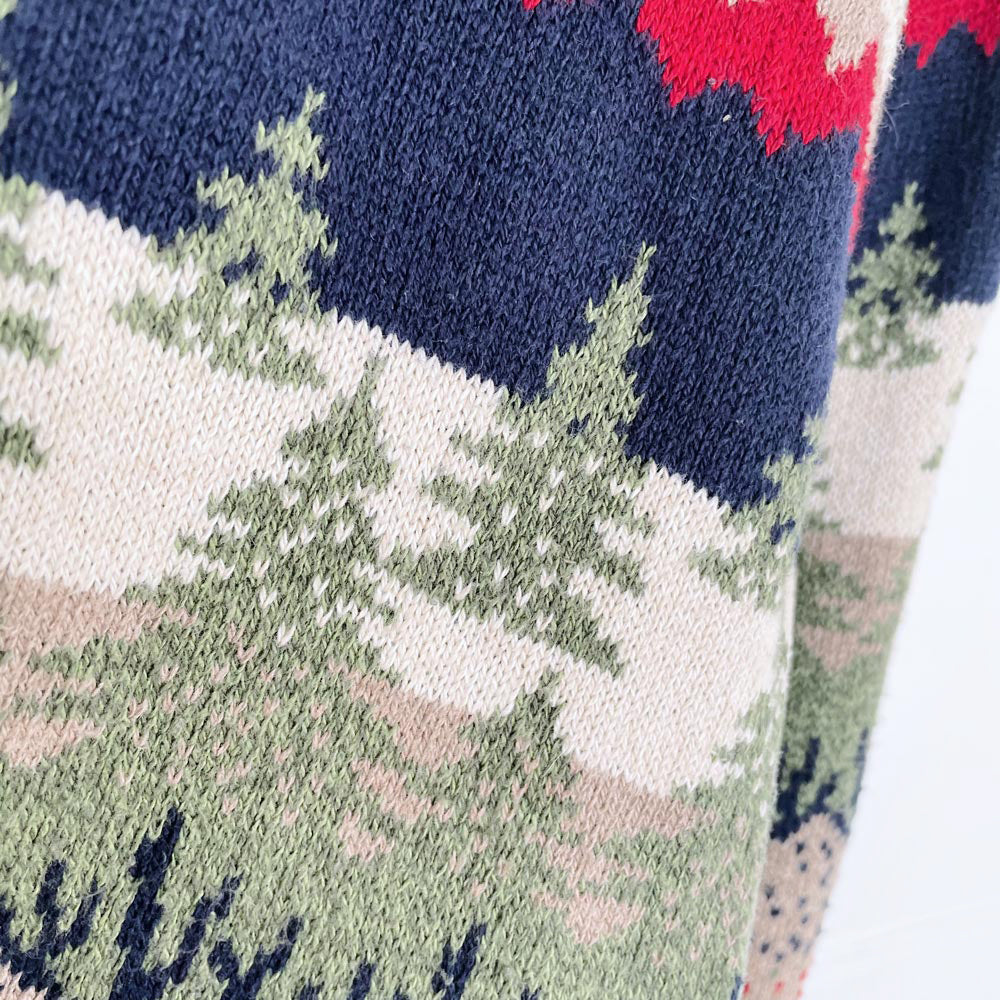 vintage northern treasures x parkhurst cottage skiers knit cardigan