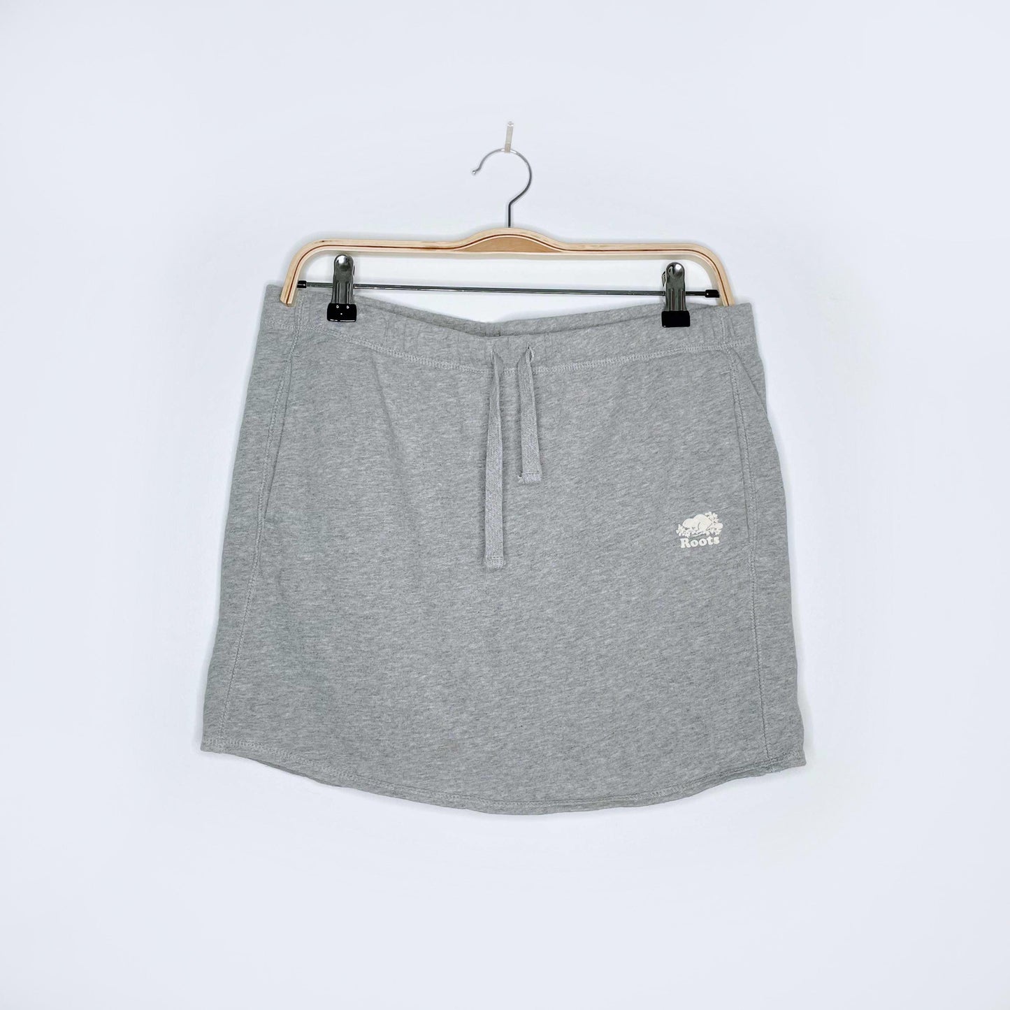 roots heather grey sweat skirt