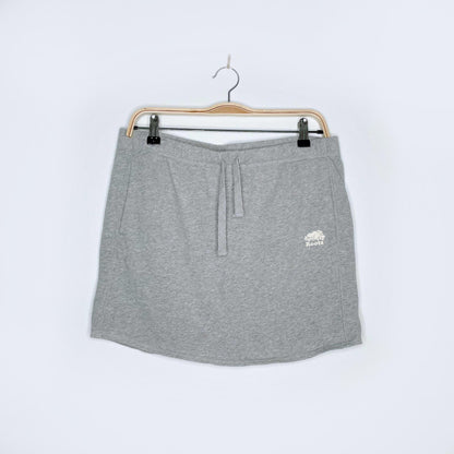 roots heather grey sweat skirt