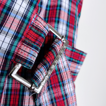 nwt deadstock parasuco pleated plaid wrap mini skirt - size 6