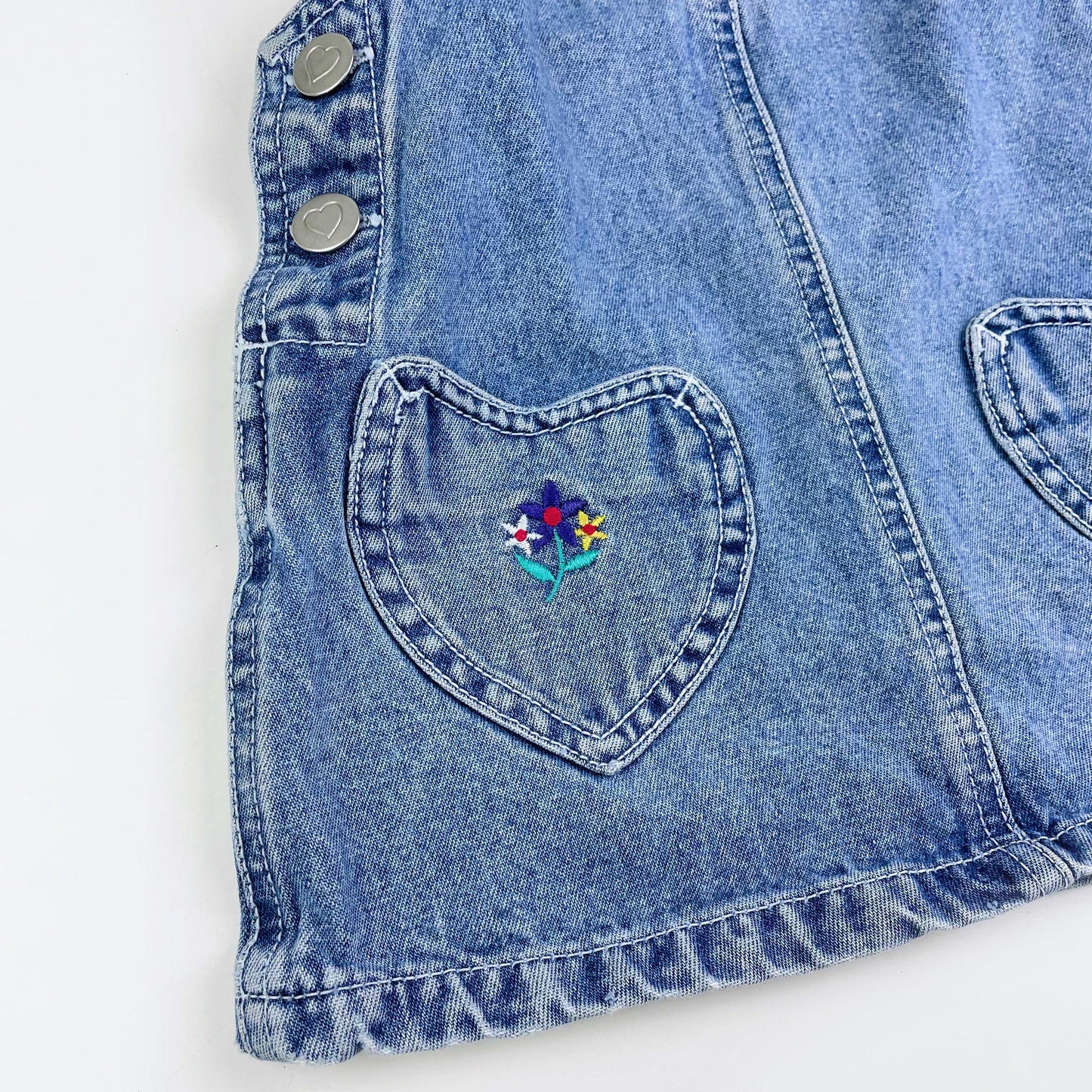 vintage ez blues kids denim overall skirt - size 2