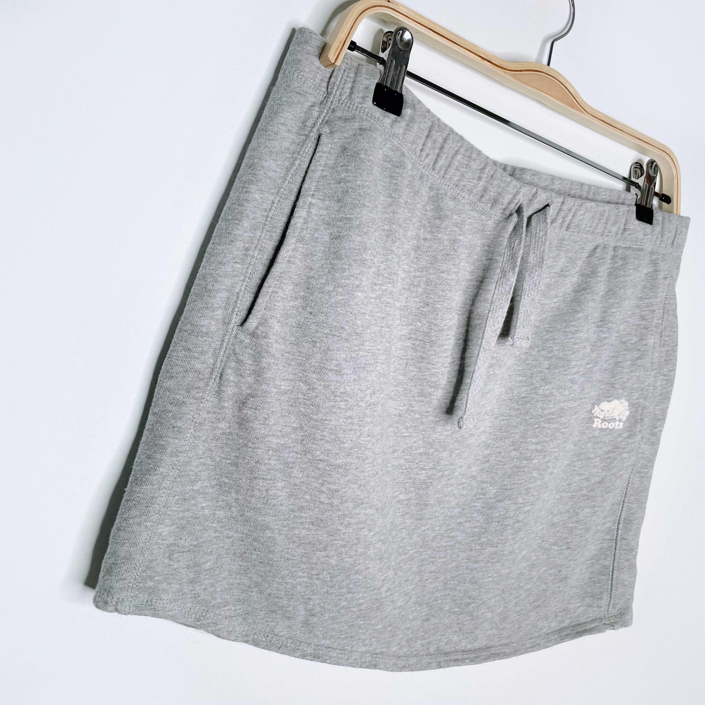 roots heather grey sweat skirt