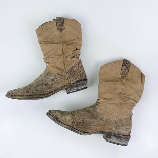 vintage zodiac usa slouchy cowboy boots