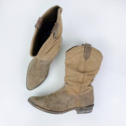 vintage zodiac usa slouchy cowboy boots