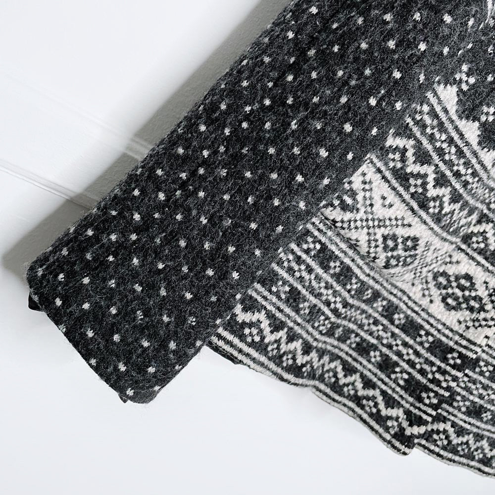 smythe les vestes wool-blend fair isle knit duffle coat