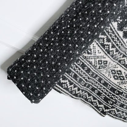 smythe les vestes wool-blend fair isle knit duffle coat