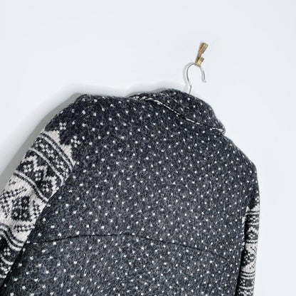 smythe les vestes wool-blend fair isle knit duffle coat