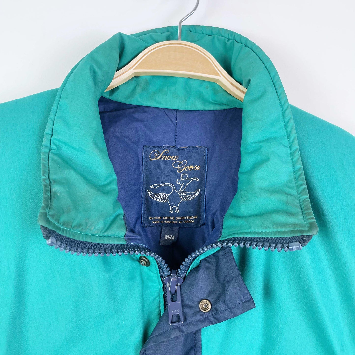 vintage 90s snow goose puffer jacket - size medium