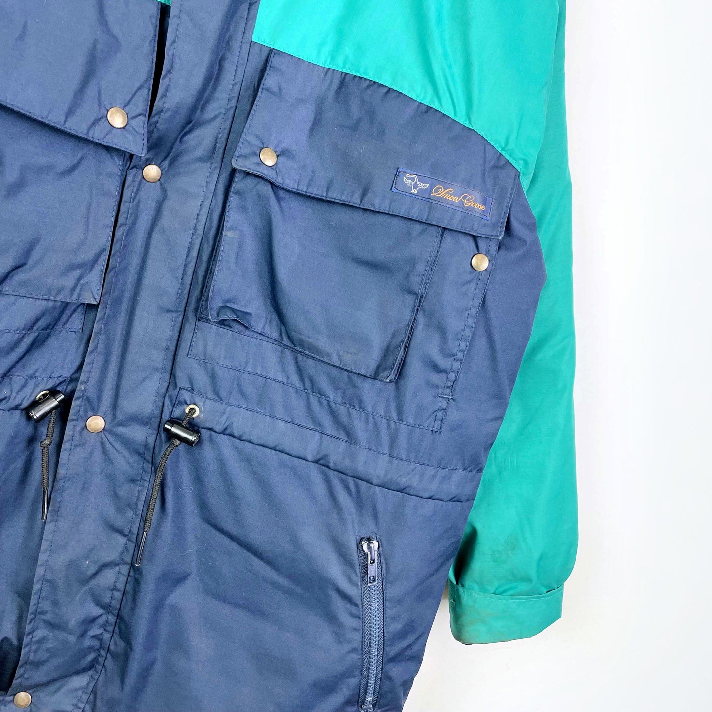 vintage 90s snow goose puffer jacket - size medium