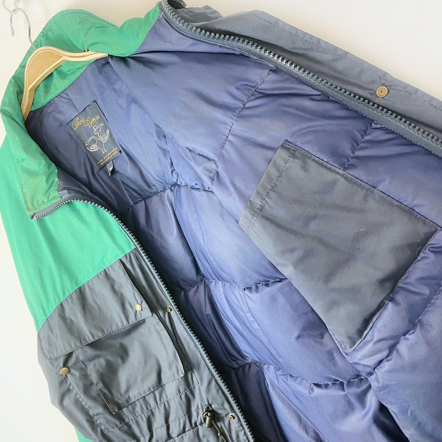 vintage 90s snow goose puffer jacket - size medium
