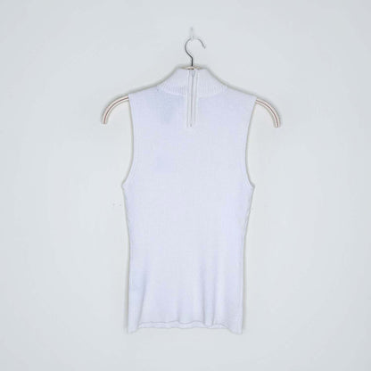 vintage christine philippe shimmery snow queen sleeveless knit - size small