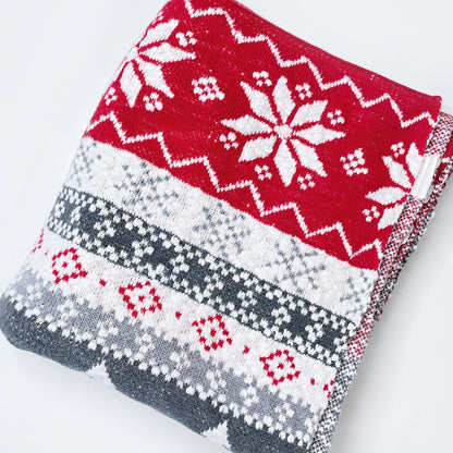 well-dressed home snowflake knit throw blanket