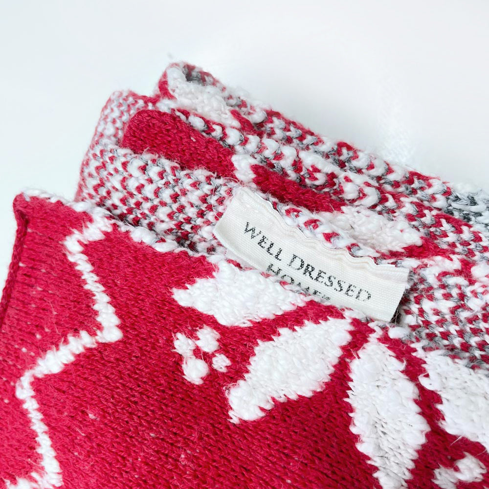 well-dressed home snowflake knit throw blanket