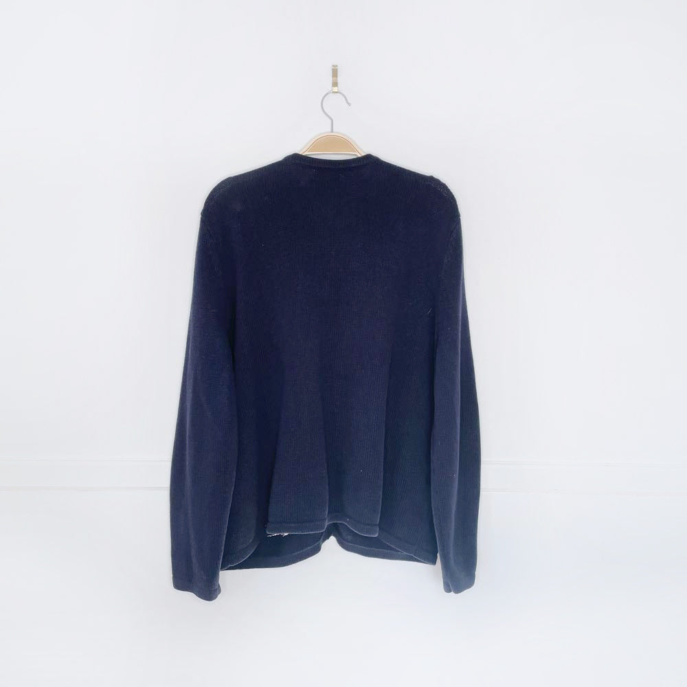 vintage 00s NR hand-embroidered snowman knit cardigan