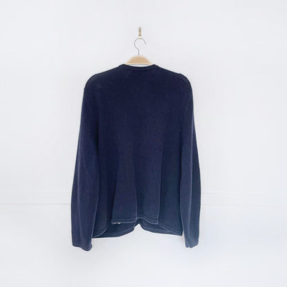 vintage 00s NR hand-embroidered snowman knit cardigan