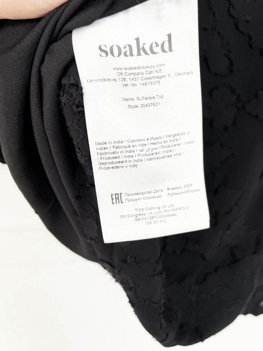 soaked in luxury 2026 felecia flutter sleeve v - neck blouse - good market thrift store