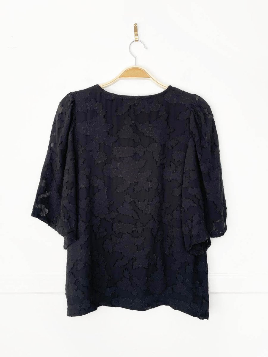soaked in luxury 2026 felecia flutter sleeve v - neck blouse - good market thrift store