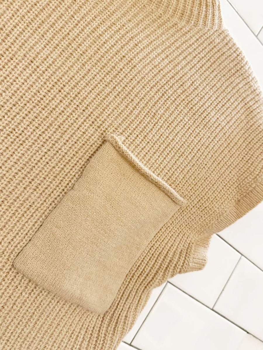 soft boxy chest pocket knit vest - good market thrift store