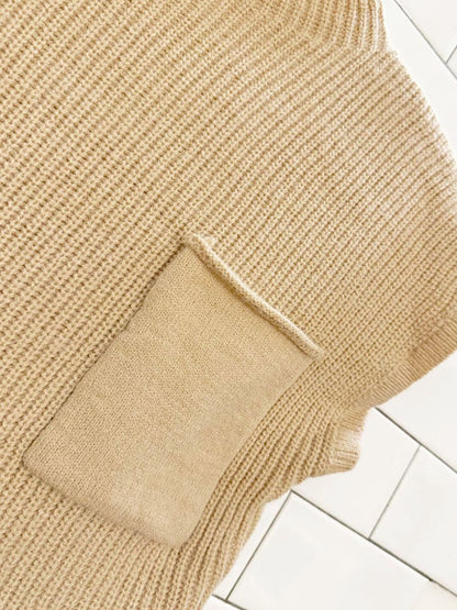 soft boxy chest pocket knit vest - good market thrift store