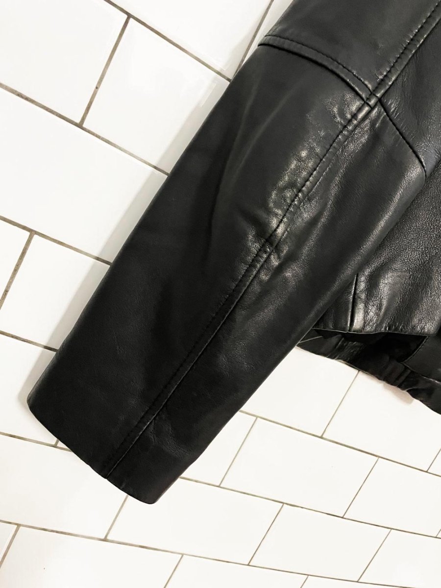 soia & kyo leather biker jacket - good market thrift store