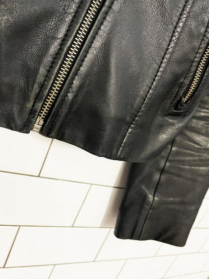 soia & kyo leather biker jacket - good market thrift store