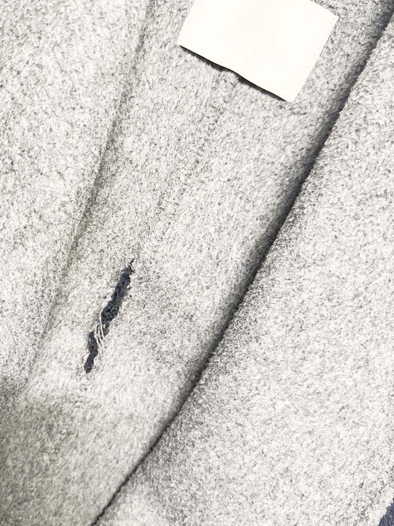 soia & kyo wool - blend wrap two - tone jacket - good market thrift store