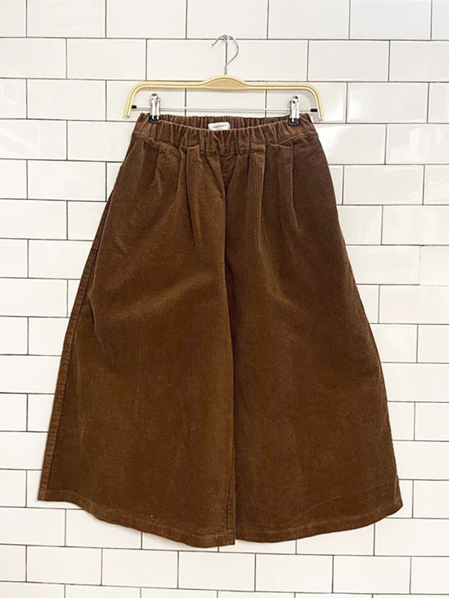 soolinen chunky cord wide leg cropped pants - good market thrift store