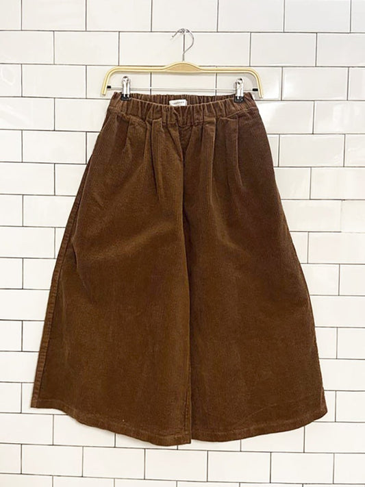 soolinen chunky cord wide leg cropped pants - good market thrift store