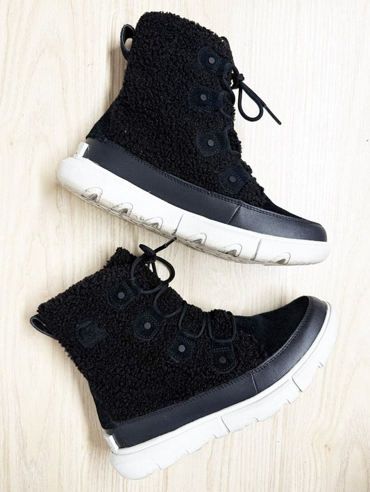 sorel explorer II joan sherpa + suede cozy winter boots | waterproof - good market thrift store