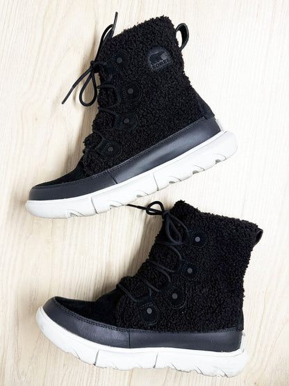 sorel explorer II joan sherpa + suede cozy winter boots | waterproof - good market thrift store