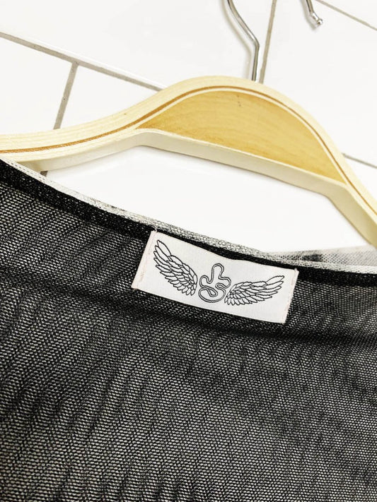 sovereign state handmade reversible sheer boxy layered crop top | made in toronto - good market thrift store