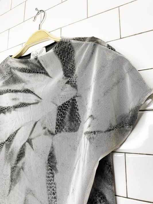 sovereign state handmade reversible sheer boxy layered crop top | made in toronto - good market thrift store
