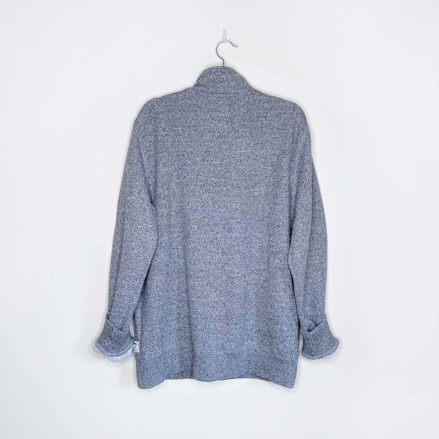 roots 2021 organic gender free 1/4 zip sweatshirt - size medium