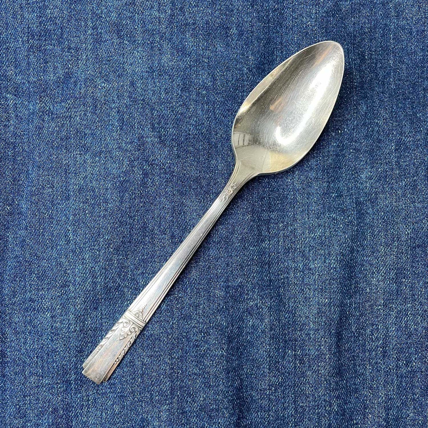 vintage silverware large spoon