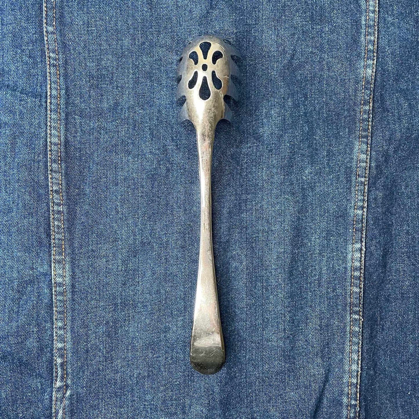 vintage pasta slotted server