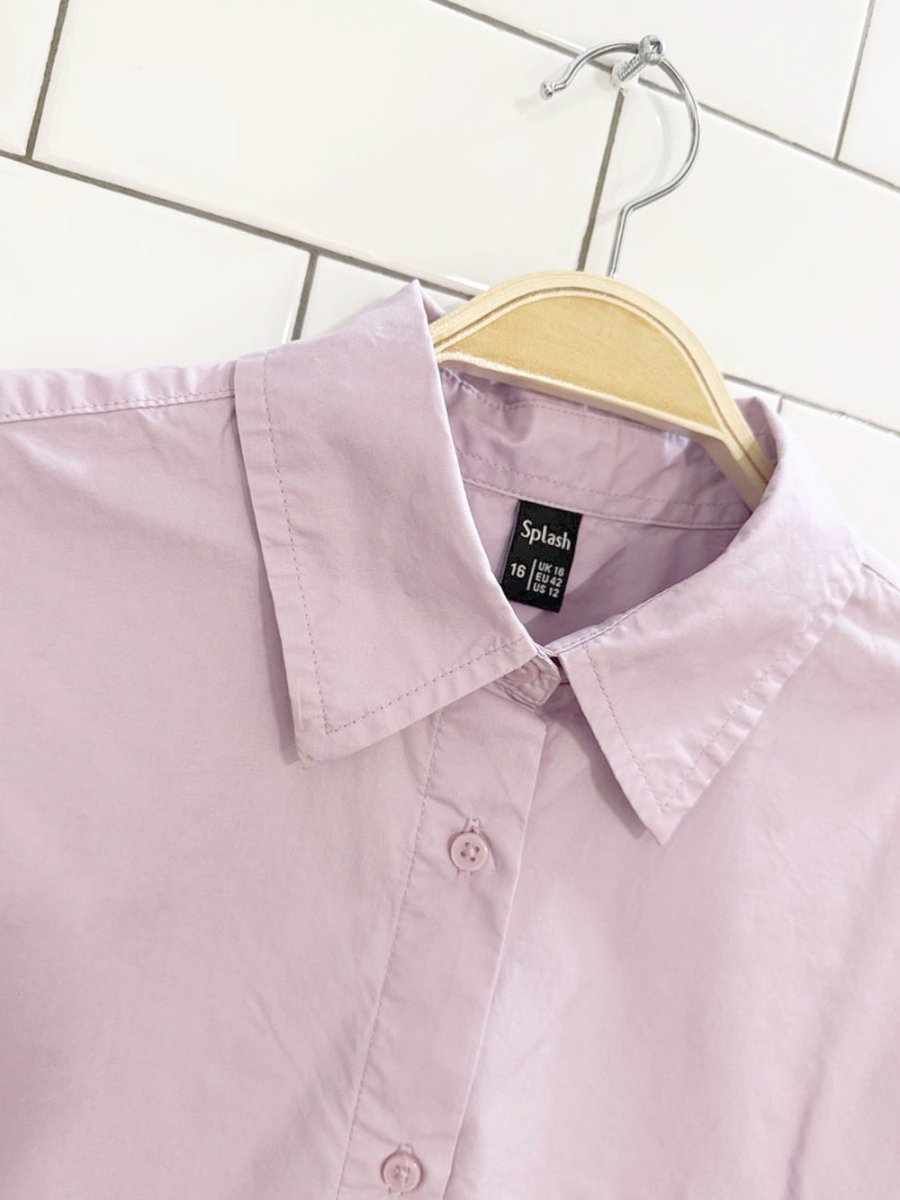 splash boxy full button poplin shirt - good market thrift store
