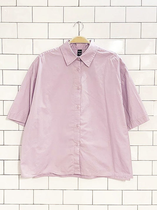 splash boxy full button poplin shirt - good market thrift store