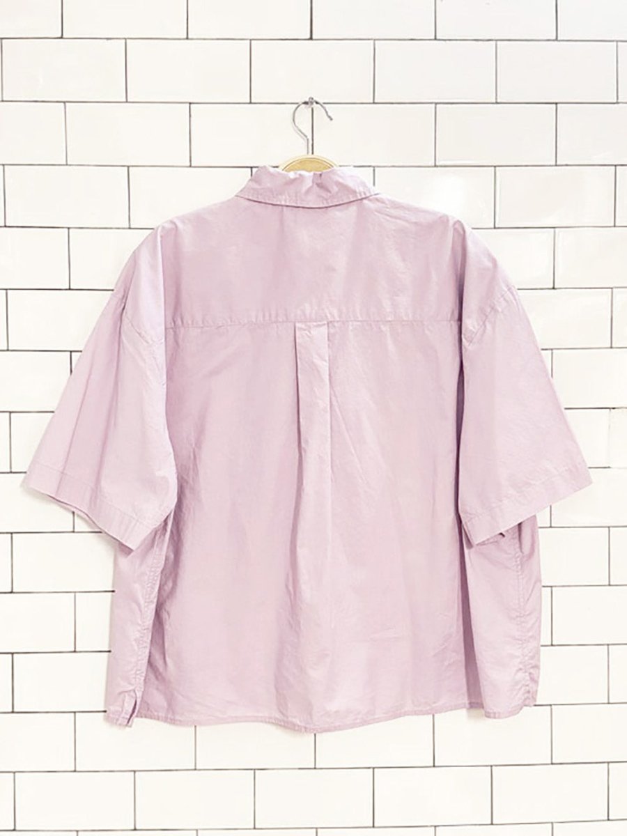 splash boxy full button poplin shirt - good market thrift store