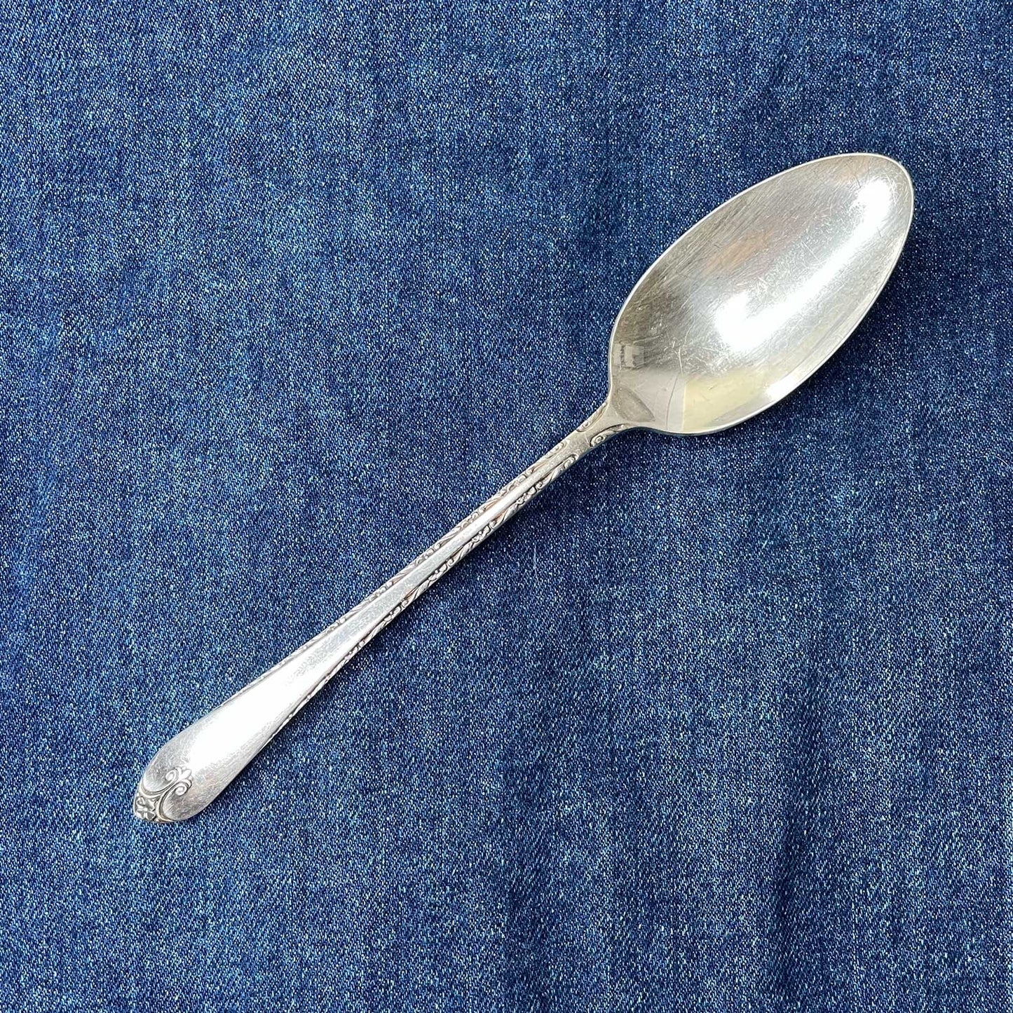 vintage silverware large spoon