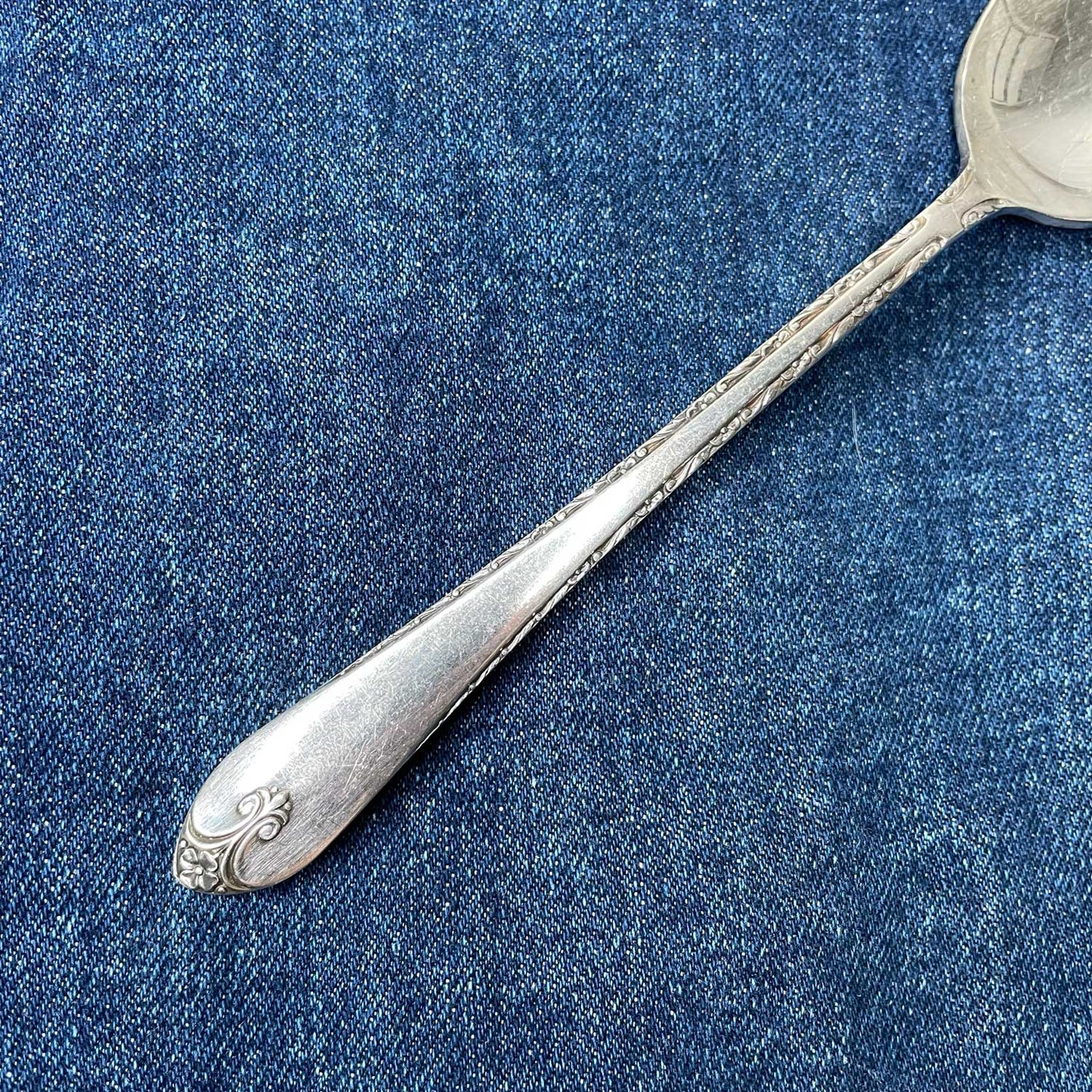 vintage silverware large spoon