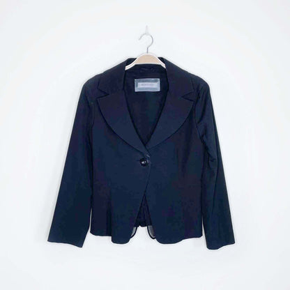 sportmax single button blazer with chiffon layer - size 8