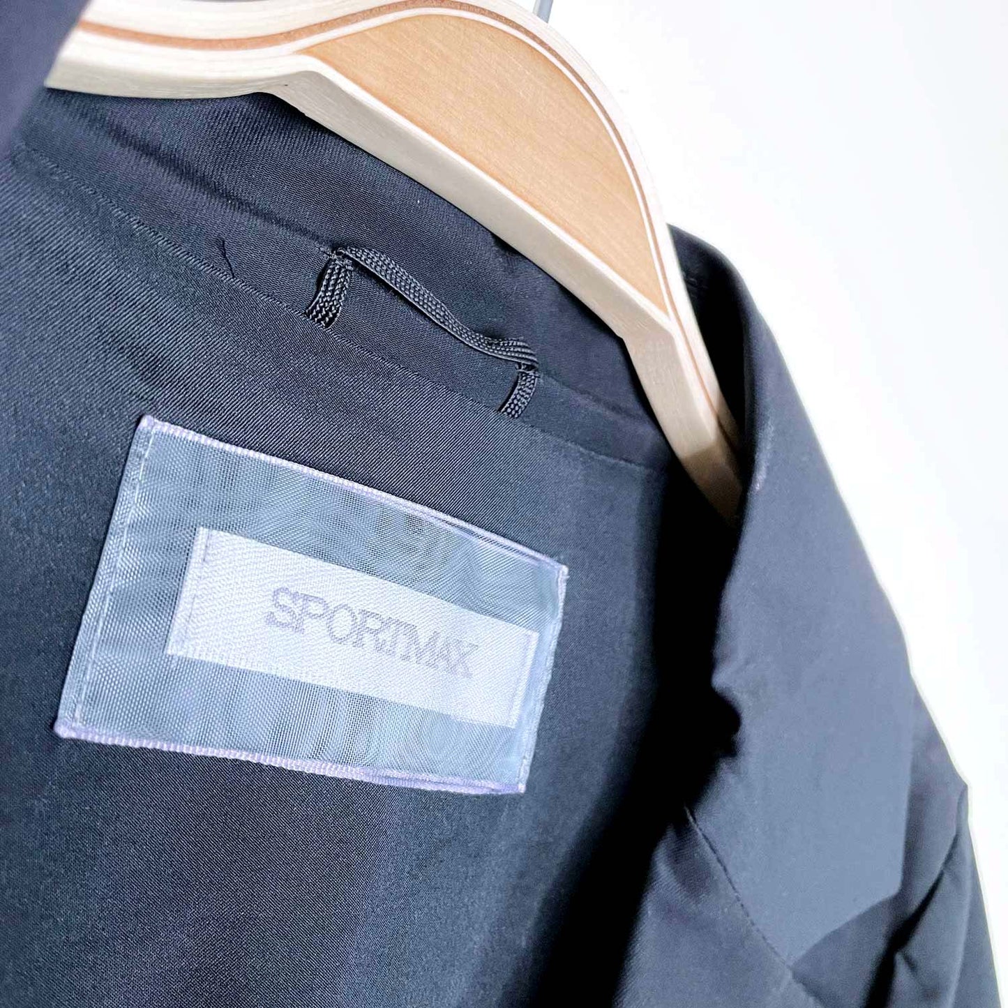 sportmax single button blazer with chiffon layer - size 8