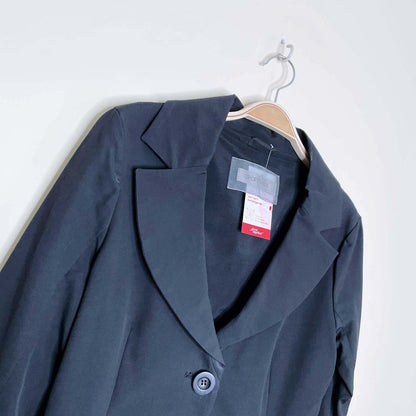 sportmax single button blazer with chiffon layer - size 8