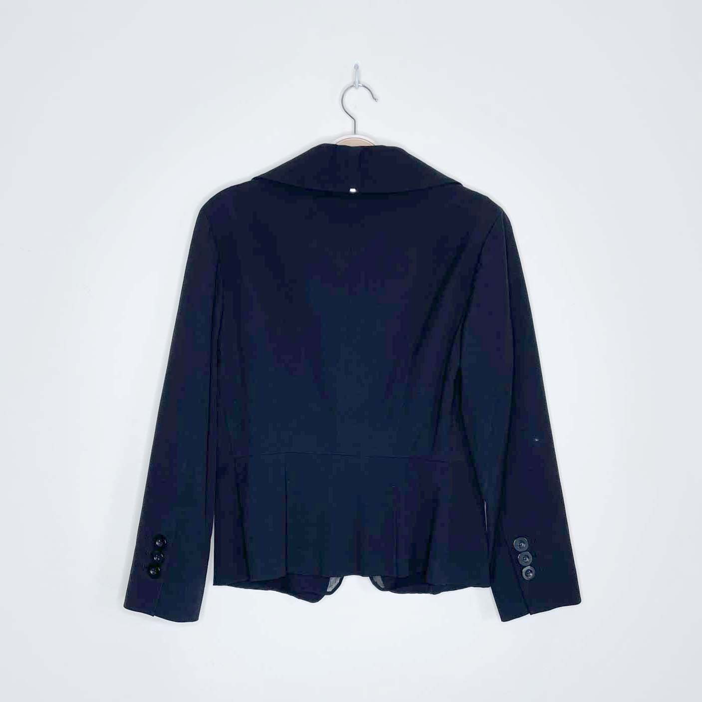 sportmax single button blazer with chiffon layer - size 8